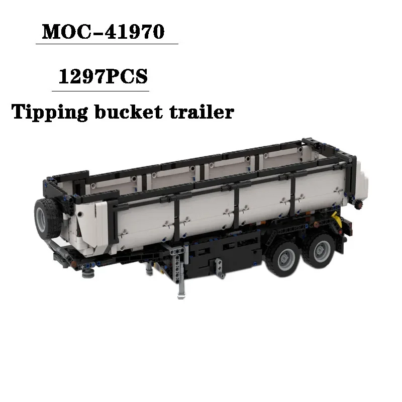 

Building Block MOC-41970 Tipping Bucket Trailer 1297PCS Adult and Children Puzzle Education Birthday Christmas Toy Gift Ornament