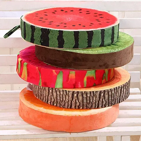 Round Chair Cushions Comfortable Seat Pads Funny Fruit Garden Dining Outdoor Pads