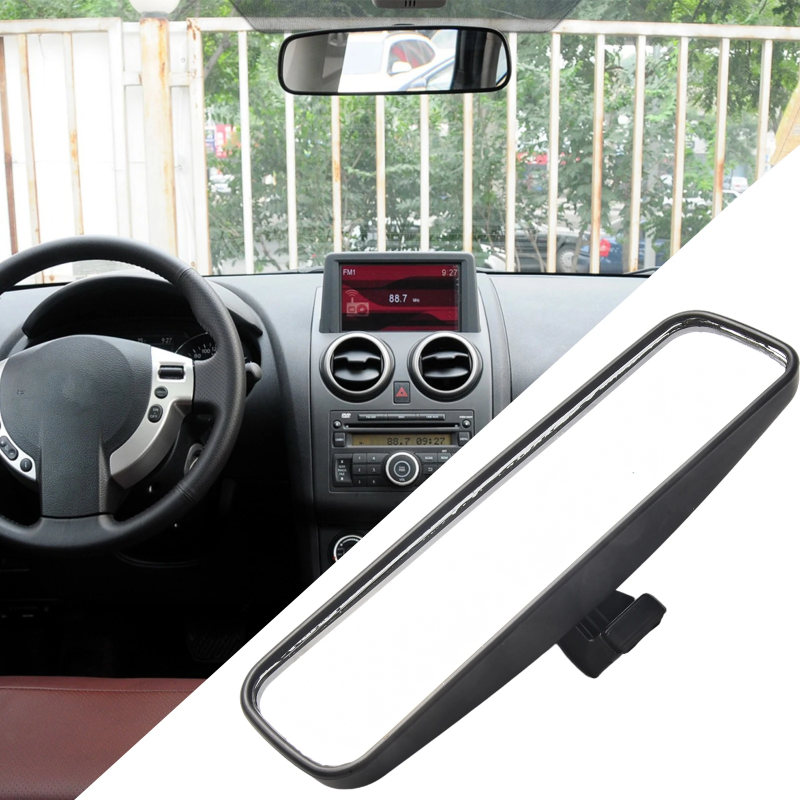 1 Pcs Car Interior Rear View Mirror For Nissan / For Micra / For K12/K13 Note For E11 03-18 Black Glass Replacement
