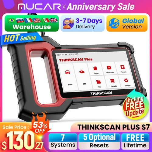 Thinkcar ThinkScan Plus S7 S6 S4 OBD2 Escáneres de automóviles de escáneres Herramientas de diagnóstico Automotivo OBD Scanner Lector de código de diagnóstico automático