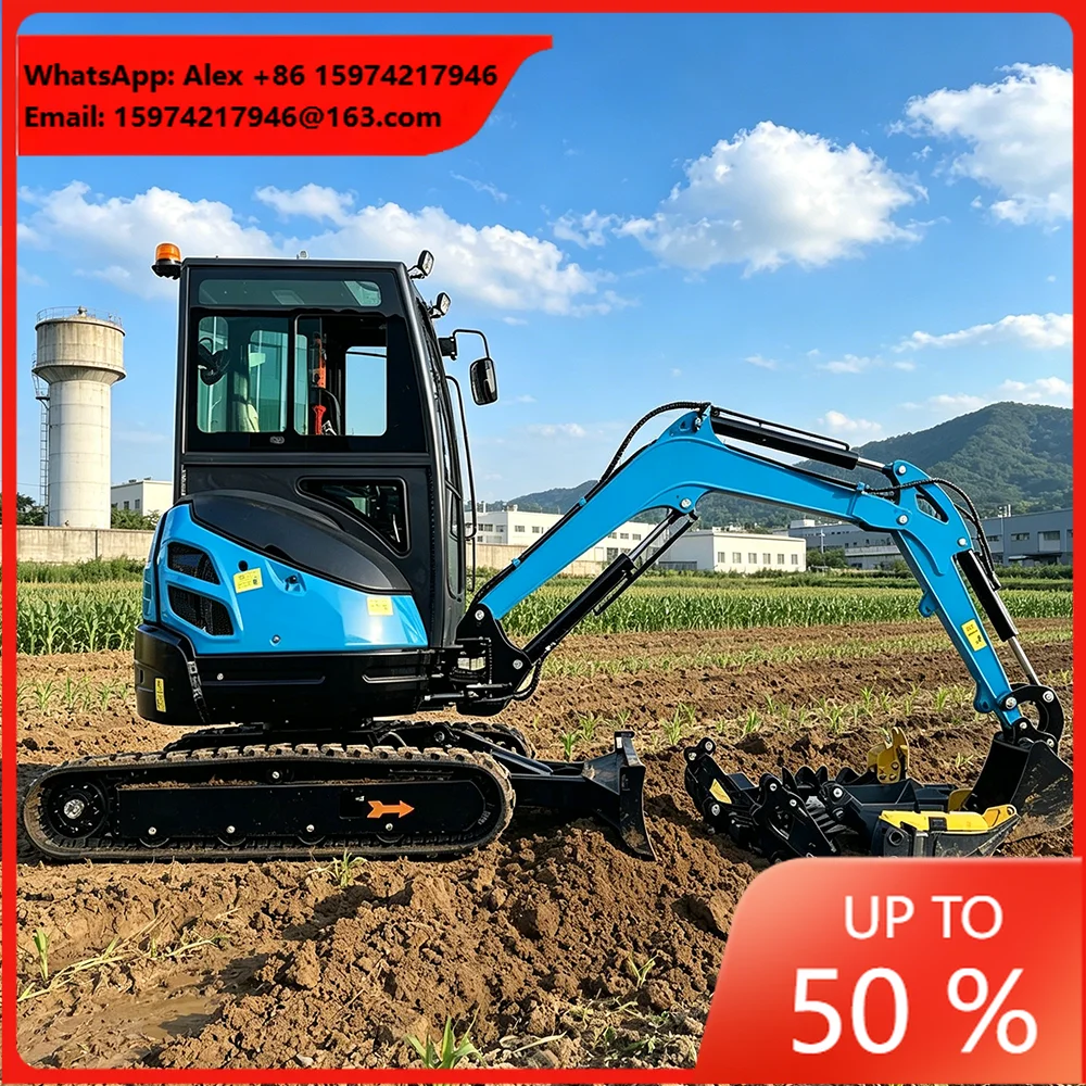 Factory Price 2.5t Heavy Duty Bagger Mini Excavator Small Digger For Landscaping