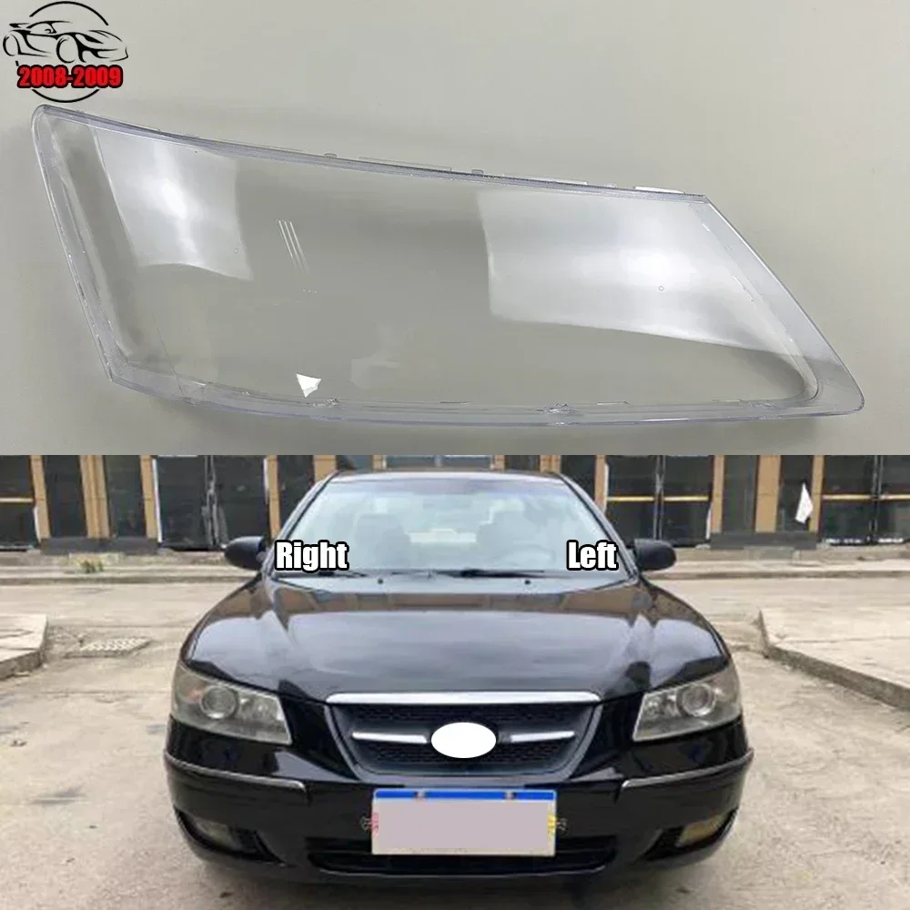 

For Hyundai Sonata NF 2008 2009 Transparent Lampshade Lamp Shade Front Headlight Shell Headlight Cover Lens Plexiglass