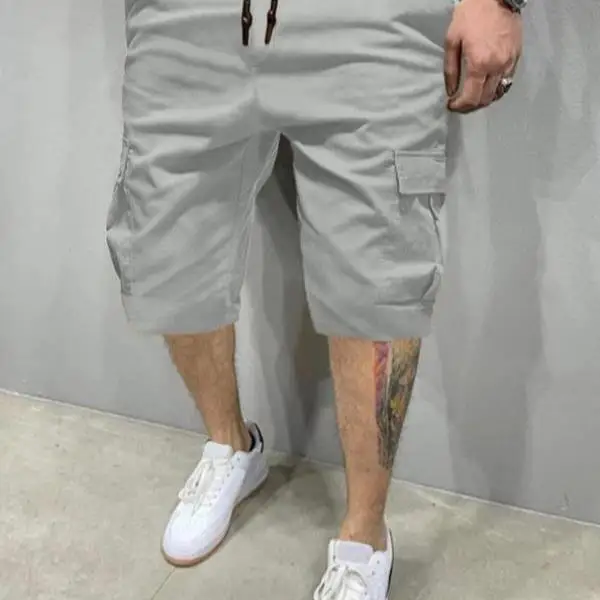 

Men's Pure Color Patchwork orts Breathable Elastic Waist Ciwalk Spring 2025 Long Pants Fit Ciwalk Large Size