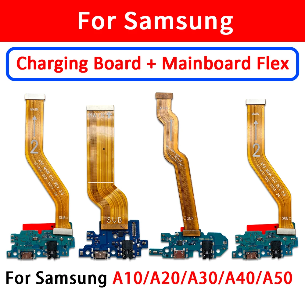 For Samsung A10 A20 A30 A40 A50 Motherboard Main Board Connect Micro USB Charging Port Dock Board Flex Connector PCB