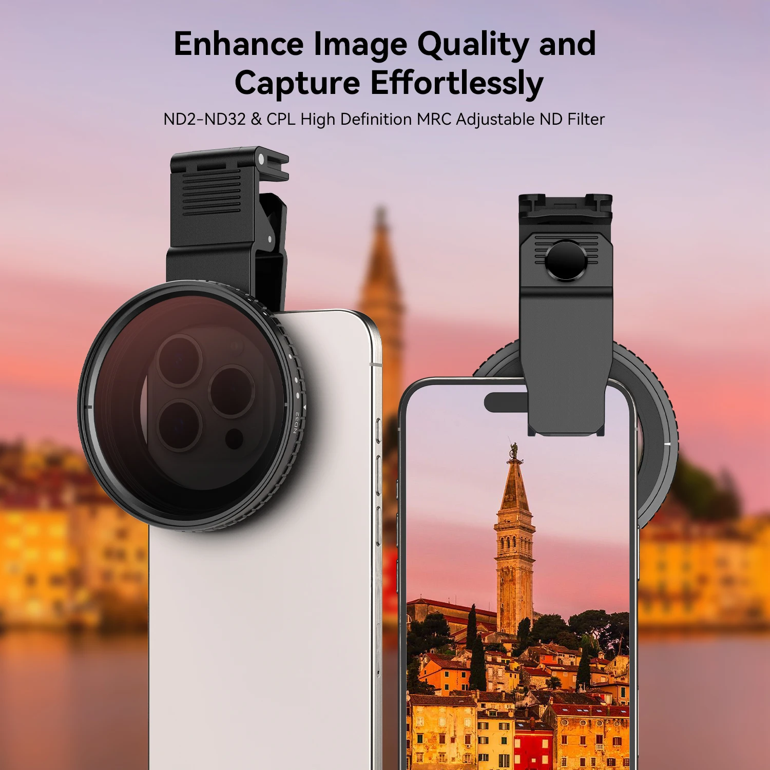 APEXEL 67mm High-Quality Circular Phone Polarizing Lens Camera Filter ND Filter&CPL Filter for iPhone, Huawei, and Smartphones