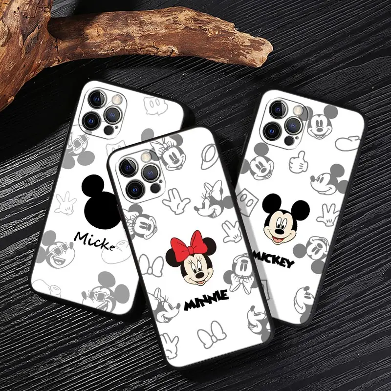 

Disney Case For iPhone 17 16 15 14 13 12 11 Pro Max Plus Minnie Mouse Mickey Back Cover For iPhone 17 Pro 17E Air 16e Soft Funda