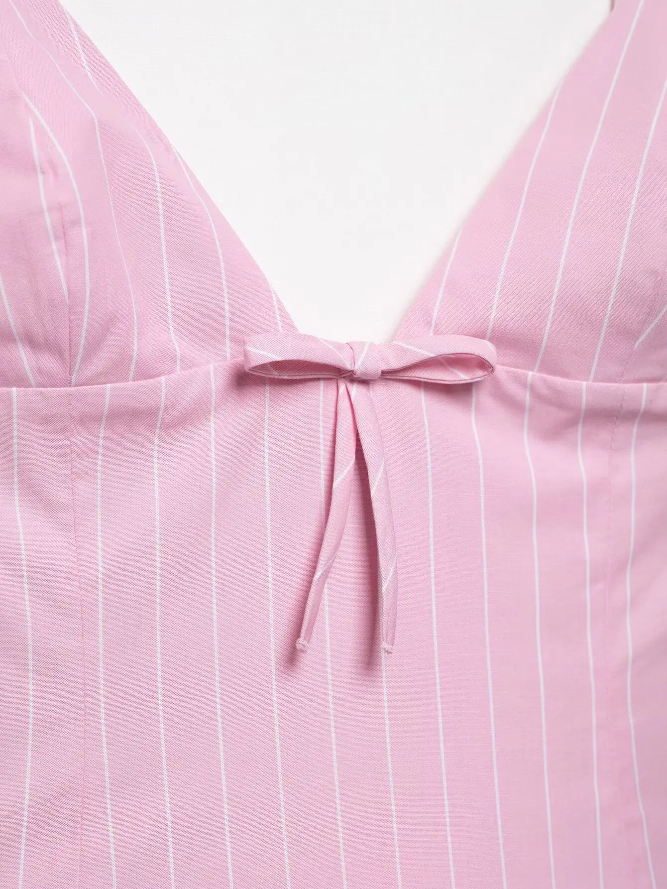 KONDALA-Donna Dolce Abito a righe rosa Cami Abito con orlo a cascata 2025 Moda Estate Autunno Vacanze Carino Romantico Mini abito sottile