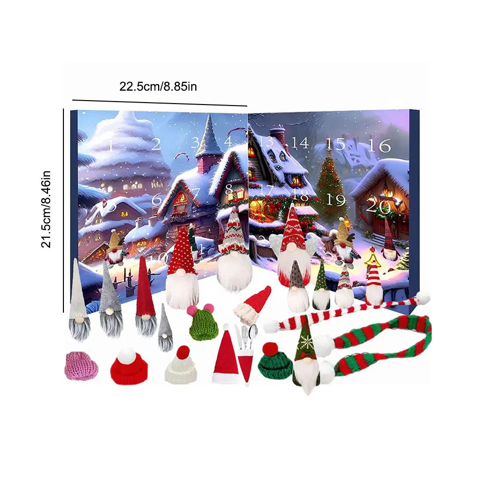 2024 Christmas Gnome Advent Calendar Classic Movie 24 Day Christmas Advent Calendar with Collectible Gnome Dolls Surprise