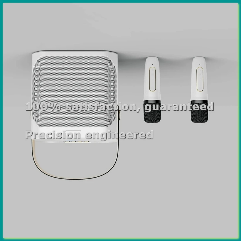 

Мощная портативная Bluetooth-колонка для караоке с объемным стереозвуком 360°, беспроводным сабвуфером и двумя микрофонами, белая - TCES