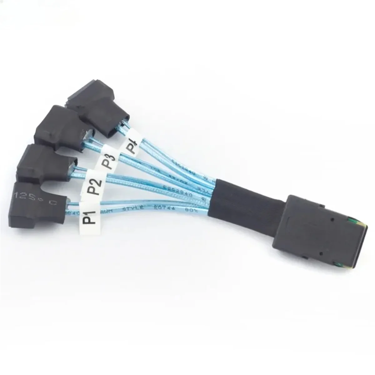 رائجة البيع Mini SAS SFF-8087 إلى 4X SATA ذكر 3.0 SSD كابل نقل البيانات عالي السرعة 1 إلى 4 0. كابلات الكمبيوتر كابلات الأجهزة