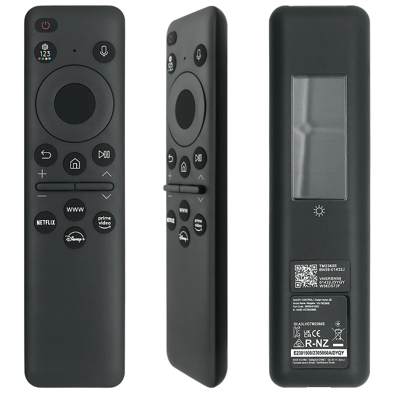 Solar Voice Remote Control BN59-01432J TM2360E Compatible with Samsung Q60C/Q70C/Q80C/QN85C/QN90C/CU8000/S95C TVs.