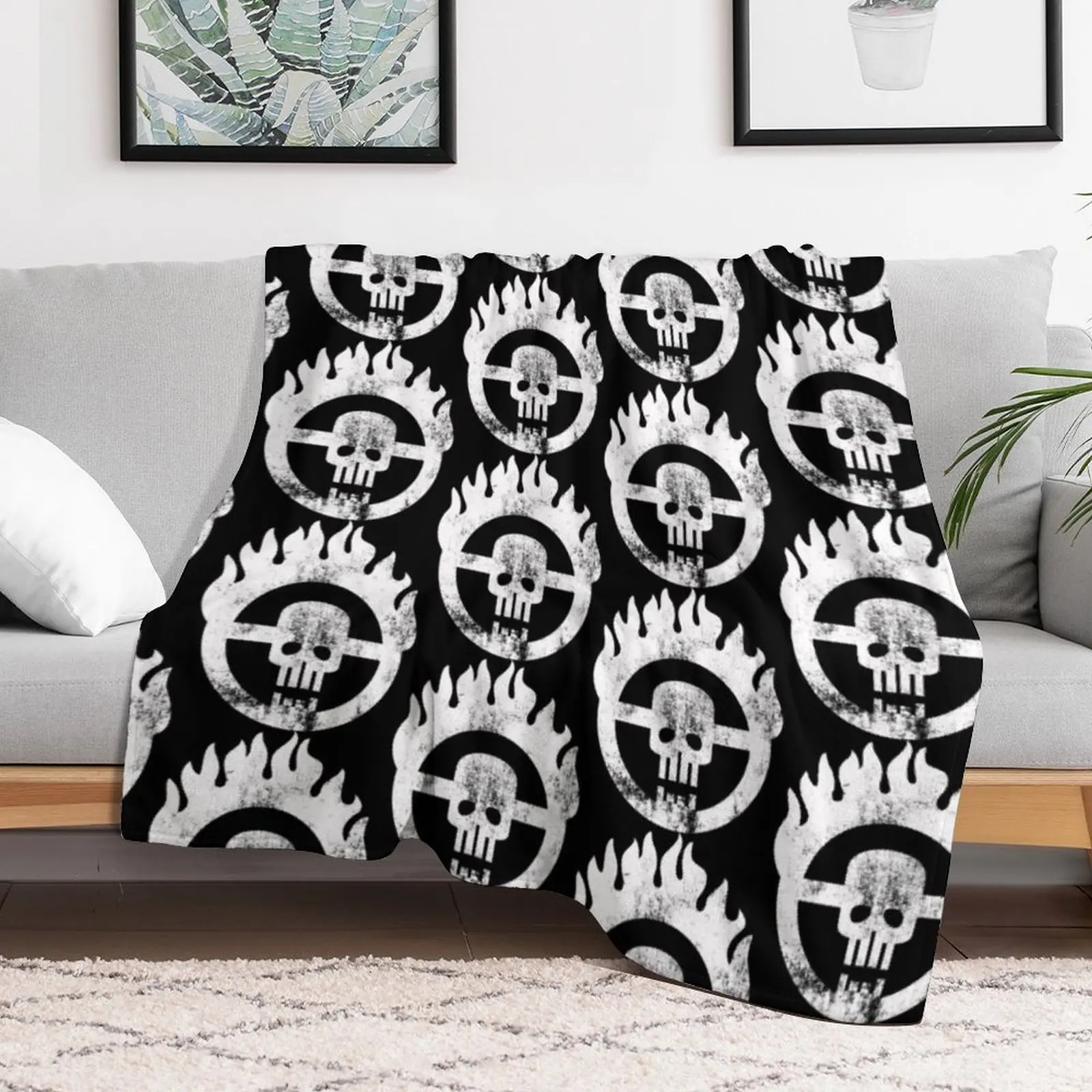Mad Max Skull Throw Blanket Summer Cool Breathable Blanket for Sleeping