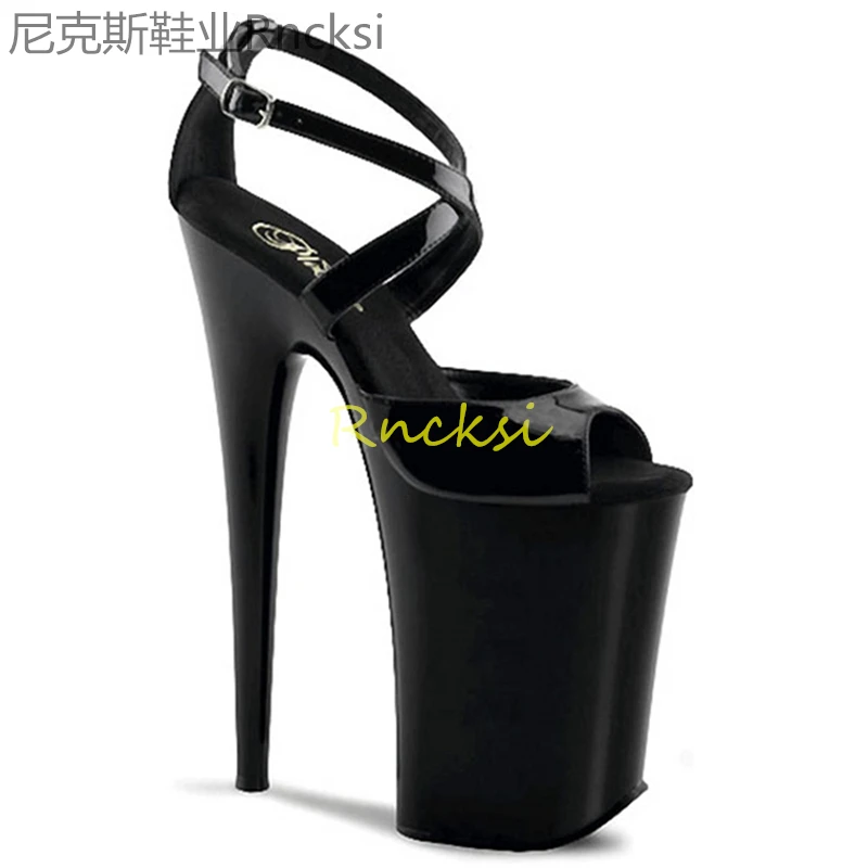 23cm Night pole dancing with thin rivets, high heels, waterproof platform, model catwalk, ladies sandals