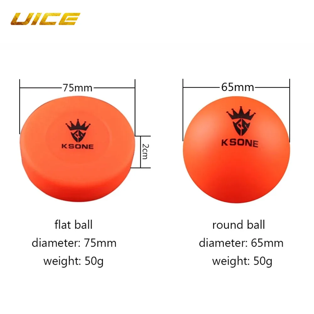 

2Pcs Roller Road Hockey Round No-Rebound Ball Street Ice Hockey Training Practice Orange Color Hockey Puck