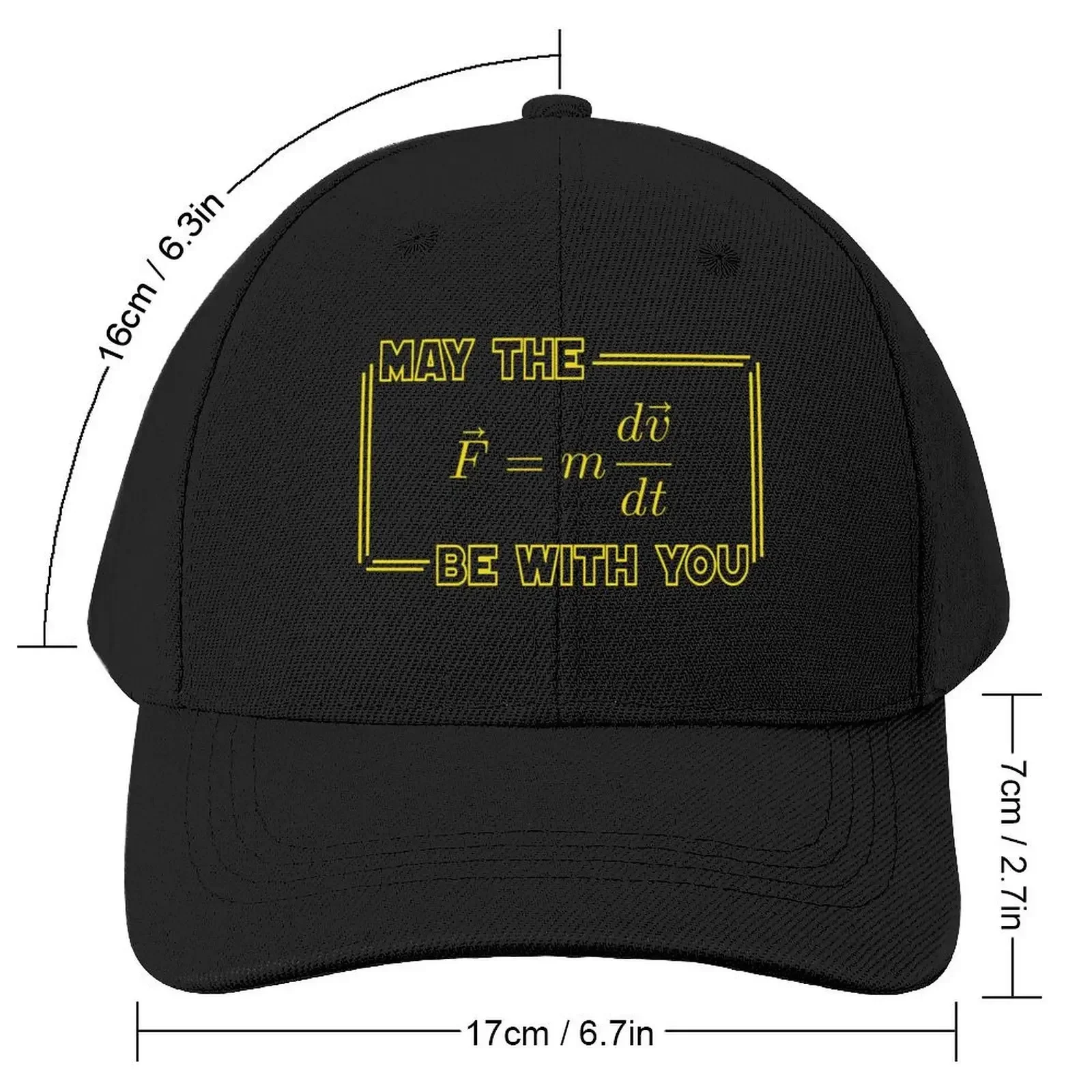 May The Force Be With You Physics equation Geek humor Baseball Cap Beach Kids Hat custom Hat Caps Male Women's