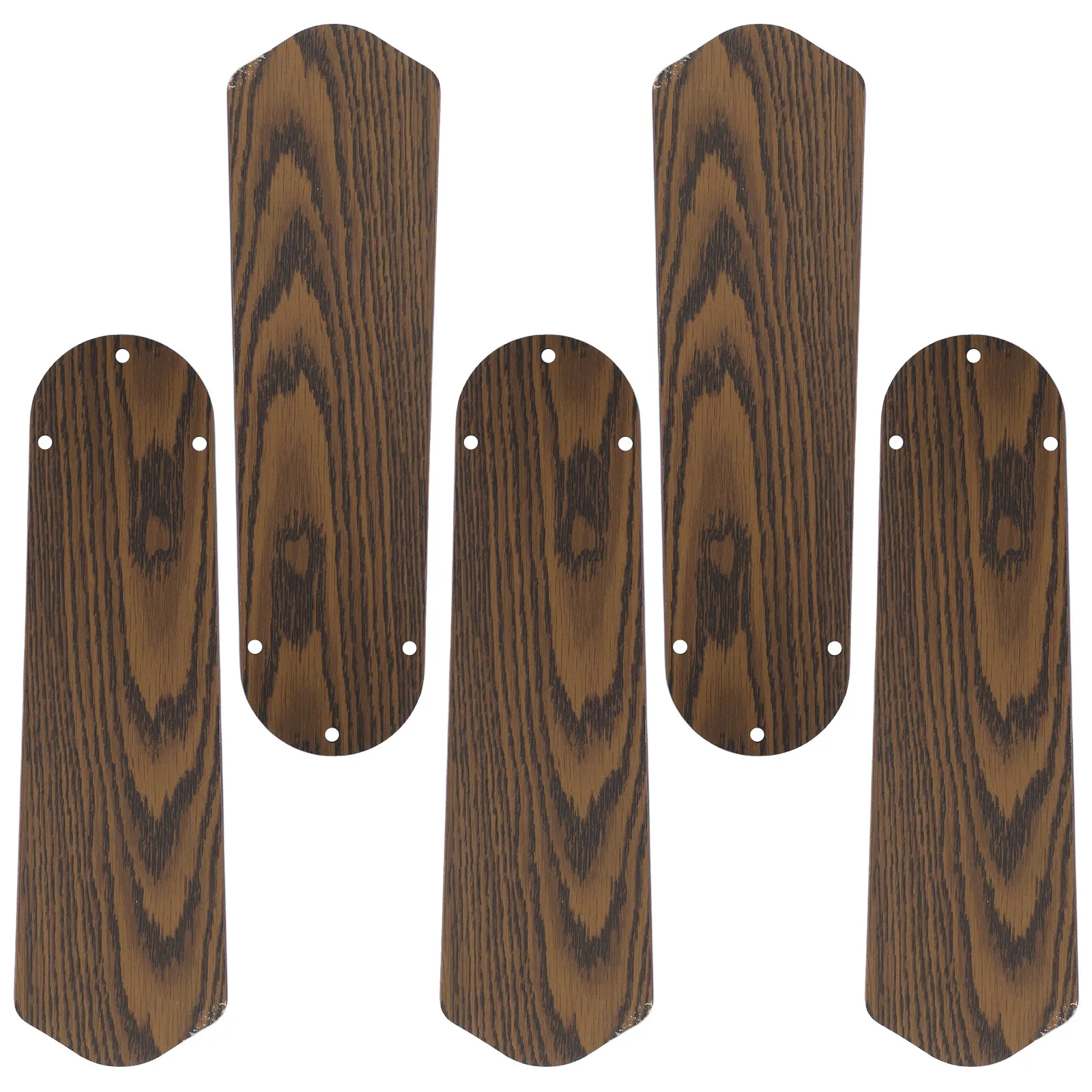 5pcs Ceiling Fan Blades Replacement 16.54 Inch Double Sided Wooden Fan Leaves wood Blades 8mm Hole Diameter Spare Parts