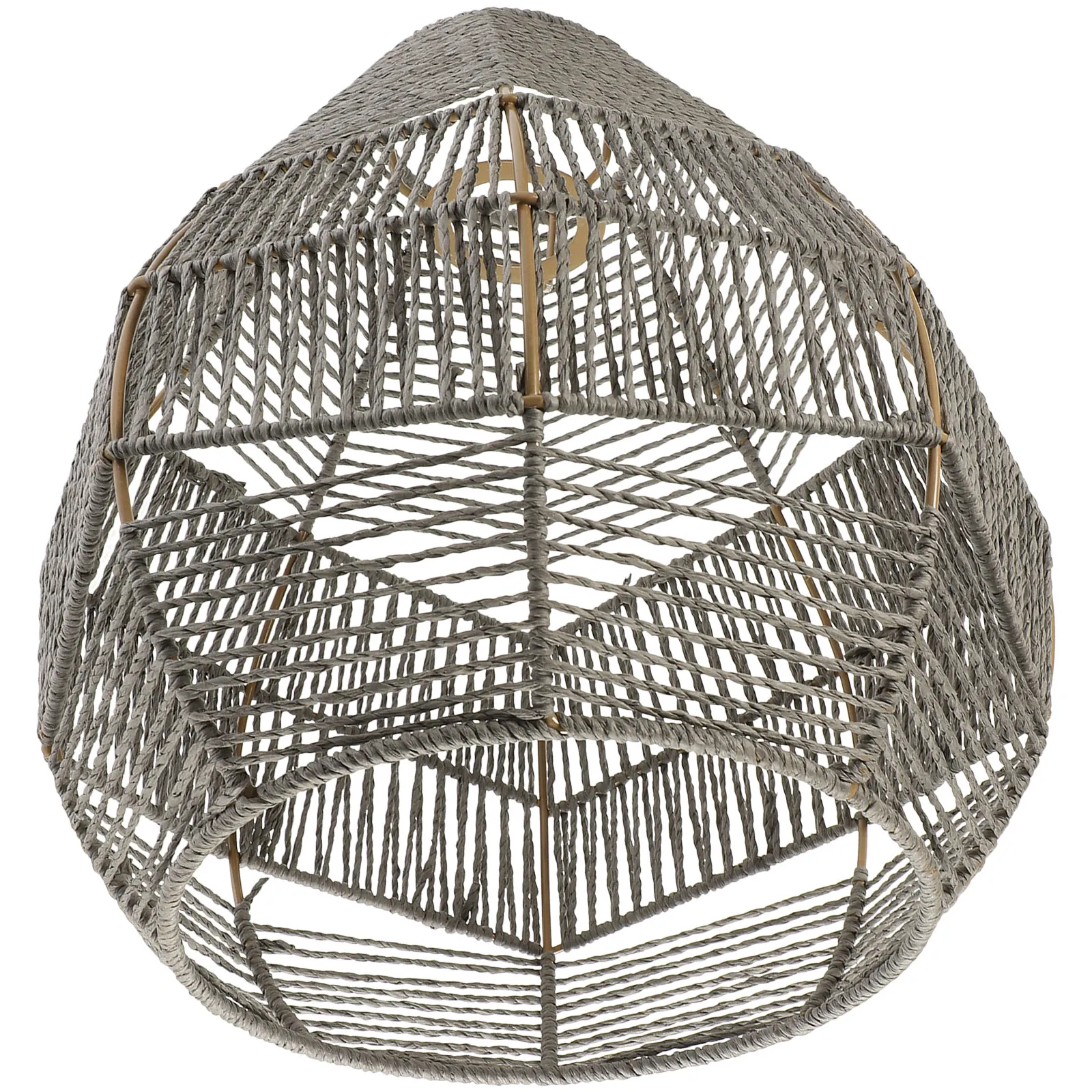 

Hollow Imitation Rattan Lampshade Rustic Style Woven Paper Ceiling Light Cover Decorative Diffuse Lighting Bedroom Living Room