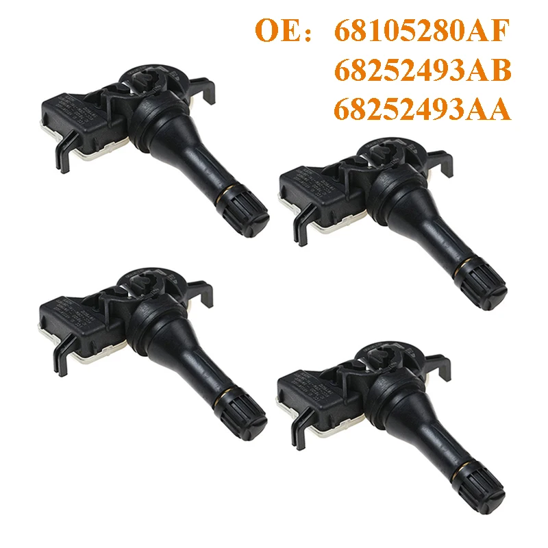 

4 шт. 68105280AF 68252493AB 68252493AA TPMS датчик давления в шинах 433 МГц для Chrysler Pacifica 200 Jeep Compass Renegade автомобильные детали