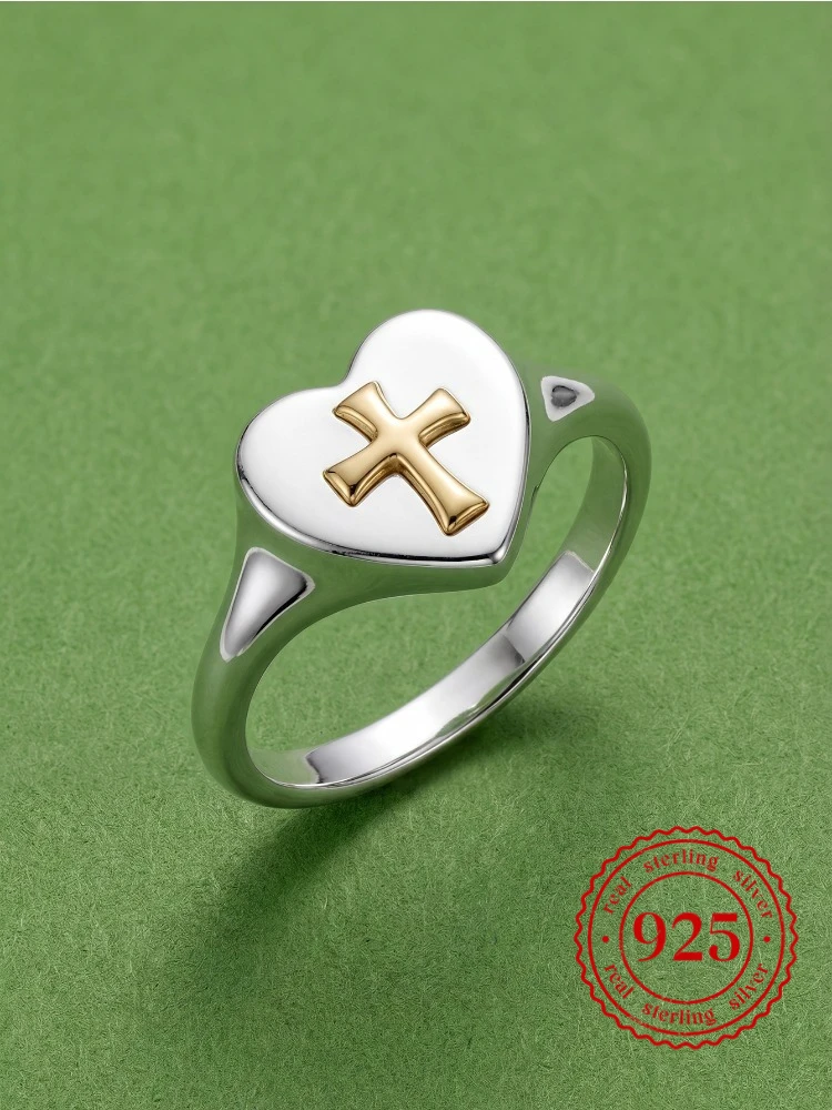 

Винтажные кольца с крестом из стерлингового серебра 925 пробы для женщин, на годовщину, помолвку, свадьбу, высококачественные ювелирные изделия, подарок
