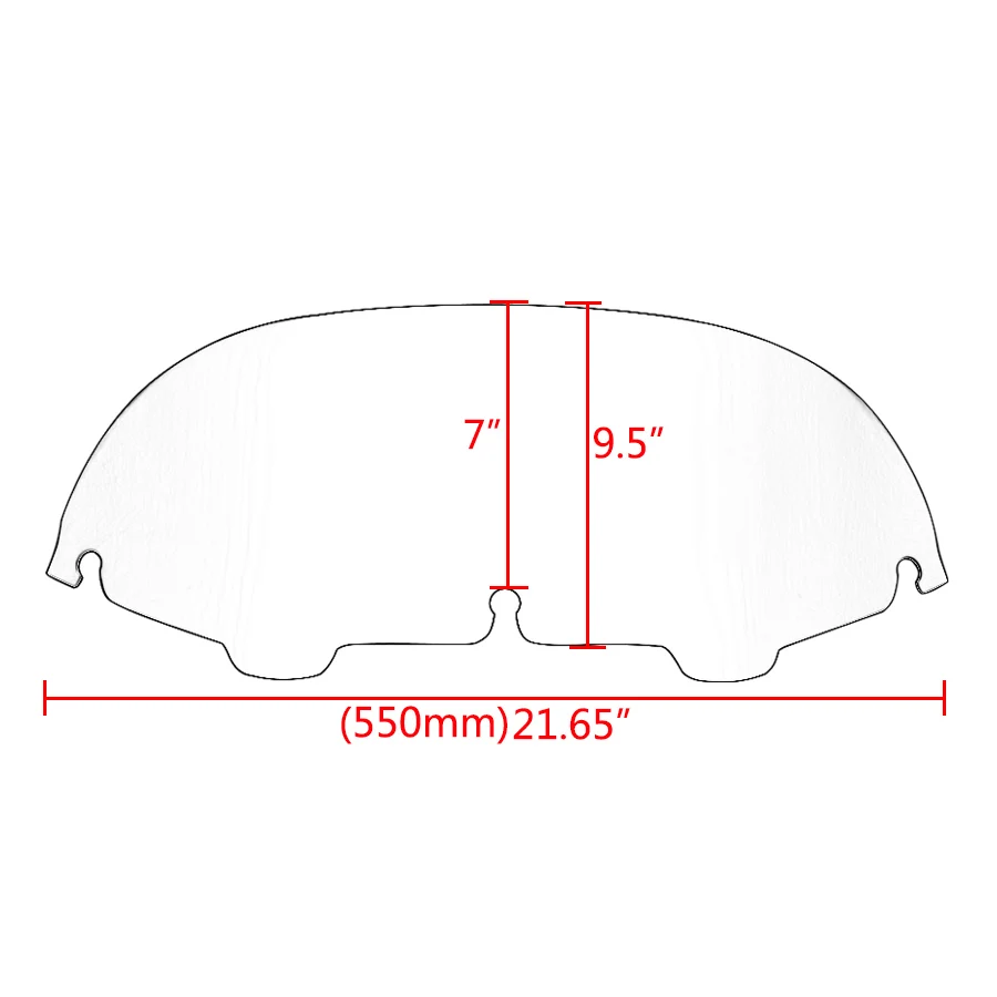 أسود/دخان 7 "غطاء الزجاج الأمامي هدية الزجاج الأمامي لـ Harley Electra Street Glide Touring 1996-2013 ملحقات الدراجات النارية #5