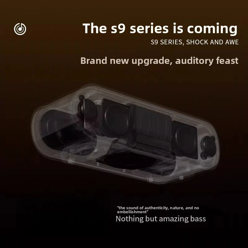 For S9 Pro Max Bluetooth Speaker, TWS Stereo Speaker with RGB Light & Long Battery for Outdoor