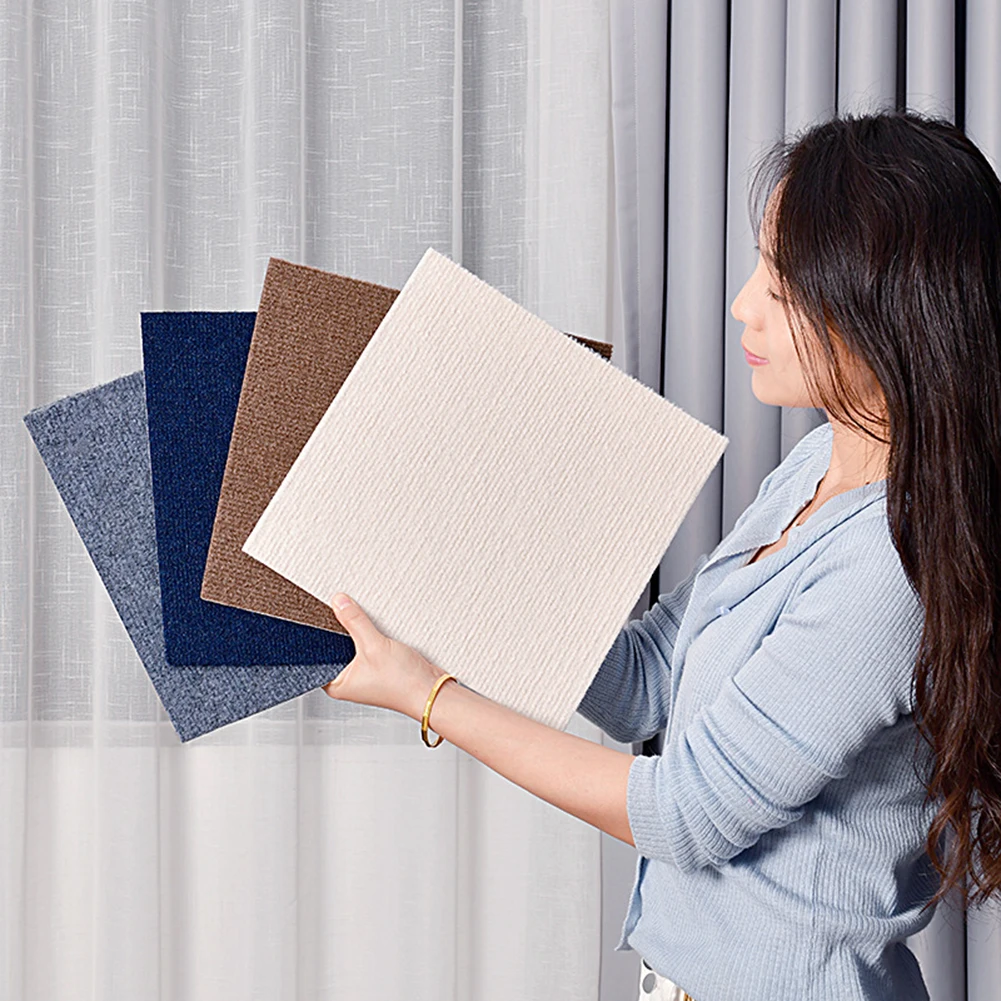 5Pcs Self Adhesive Carpet Tile 30X30cm Flooring Self-Adhesive Commercial Carpet With Non-Slip Square Carpet Bedroom Decor Carpet