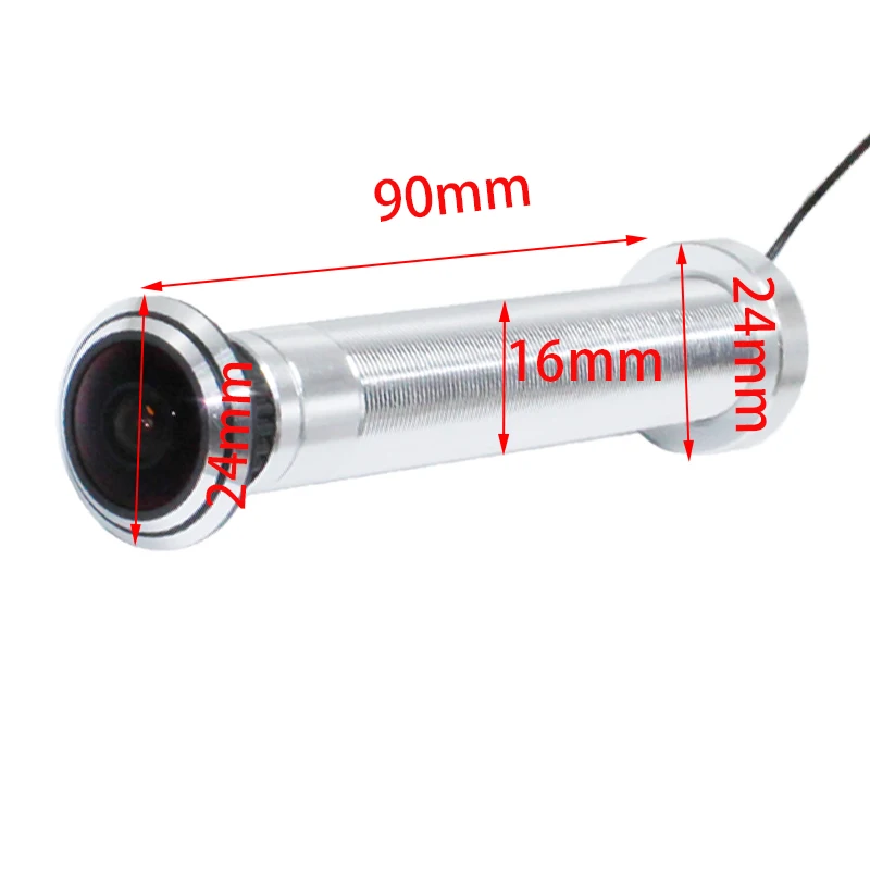 New Silver Security Door Cat Eye H.265WiFi Mini Peephole Wide Angle Fish Eye Home Surveillance Camera
