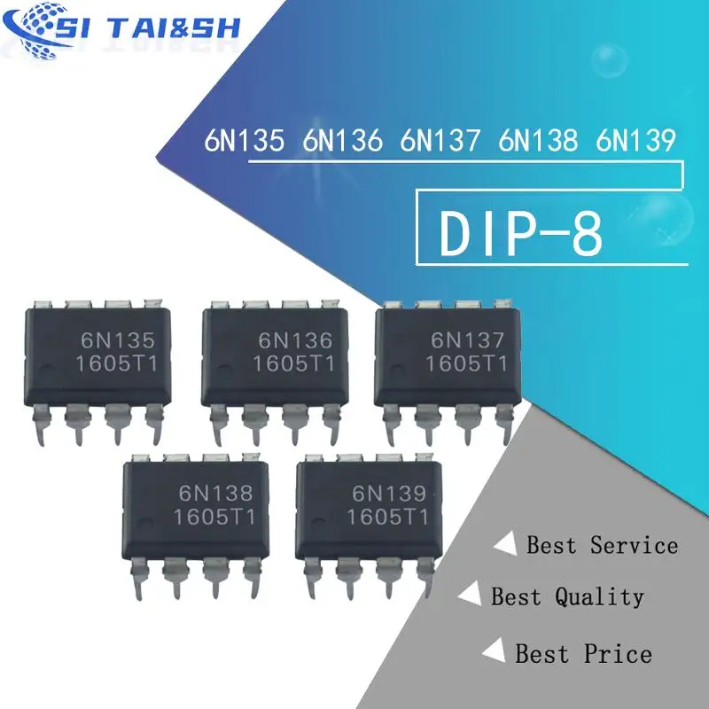 10 stücke 6 n135 6 n136 6 n137 6 n138 6 n139 dip8 Licht kupplung in photo elektrische Optoisolator-Kupplung