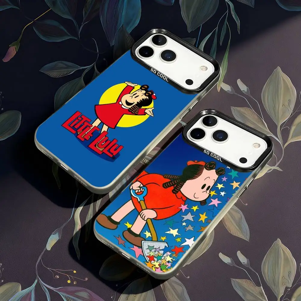 

Cartoon The Little Lulu Show Phone Case For iPhone 17,16,15,14,13,12,X,8,Pro,Max,Plus,E,SE4,Air,Mini IMD Matte Black