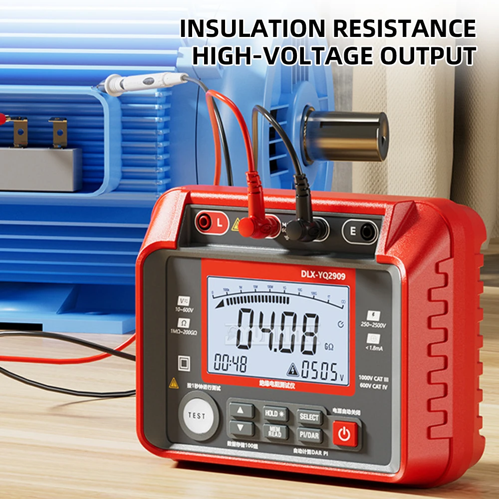 Resistance test meter 1000V without battery, Electrical and electronic rocking meter 500V megaohm meter 2500V