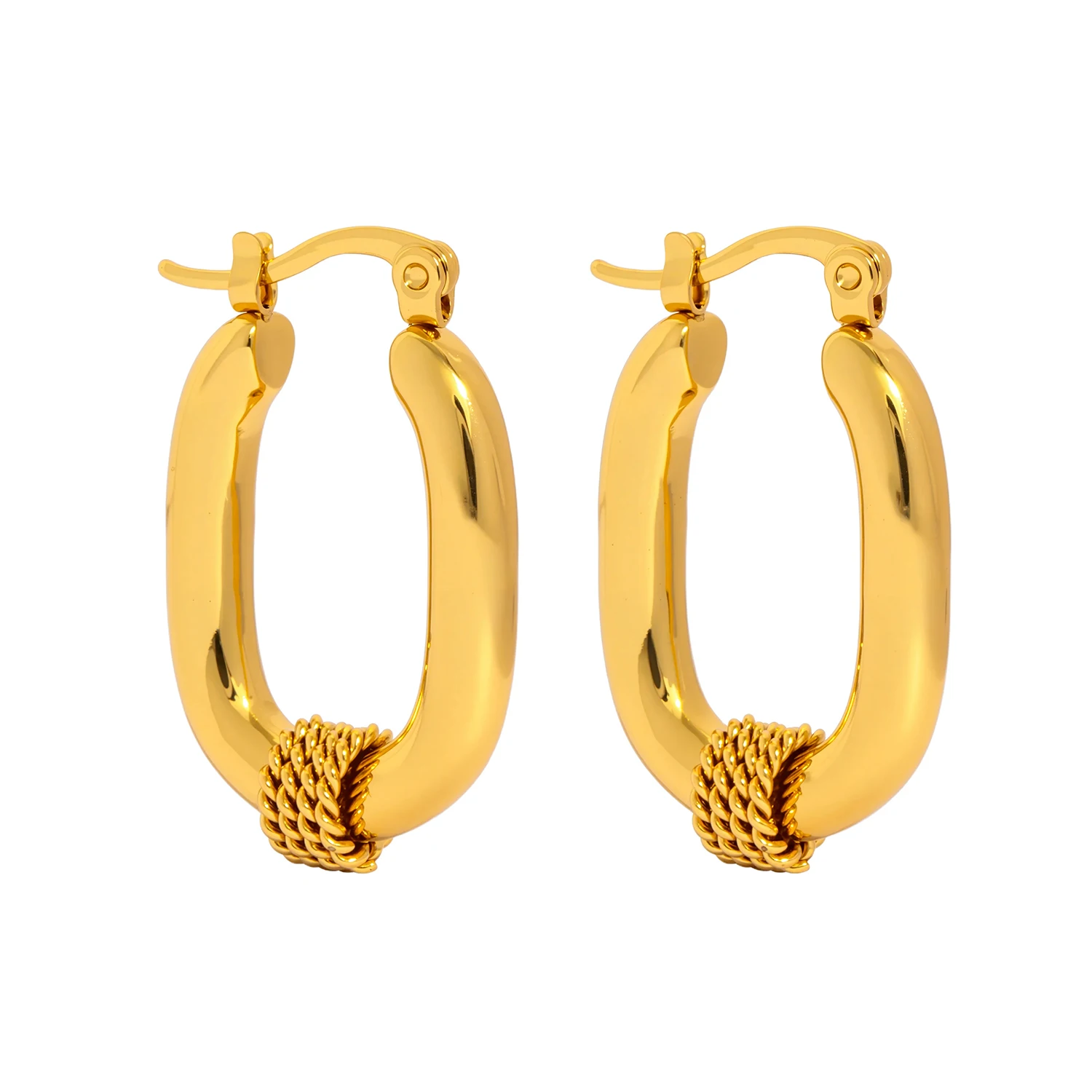 Minimalist U Shape Hoop Earrings For Women, Stainless Steel Jewelry, Classic Simple Daily Wear Fashion Accessory