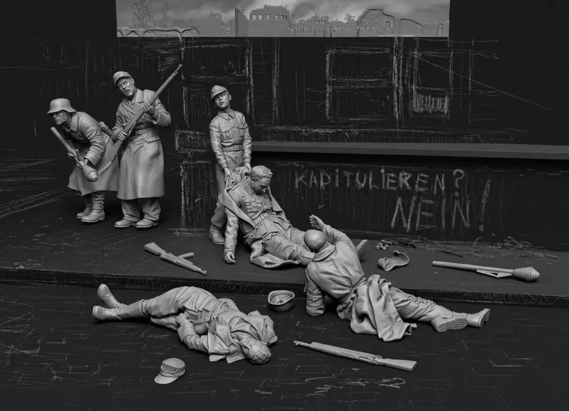 Harzfiguren im Maßstab 1:35, Modellbausätze, Soldaten, Rettung in Aktion, 6 Personen, historische Militärminiaturen, unmontiert, unbemalt, 690