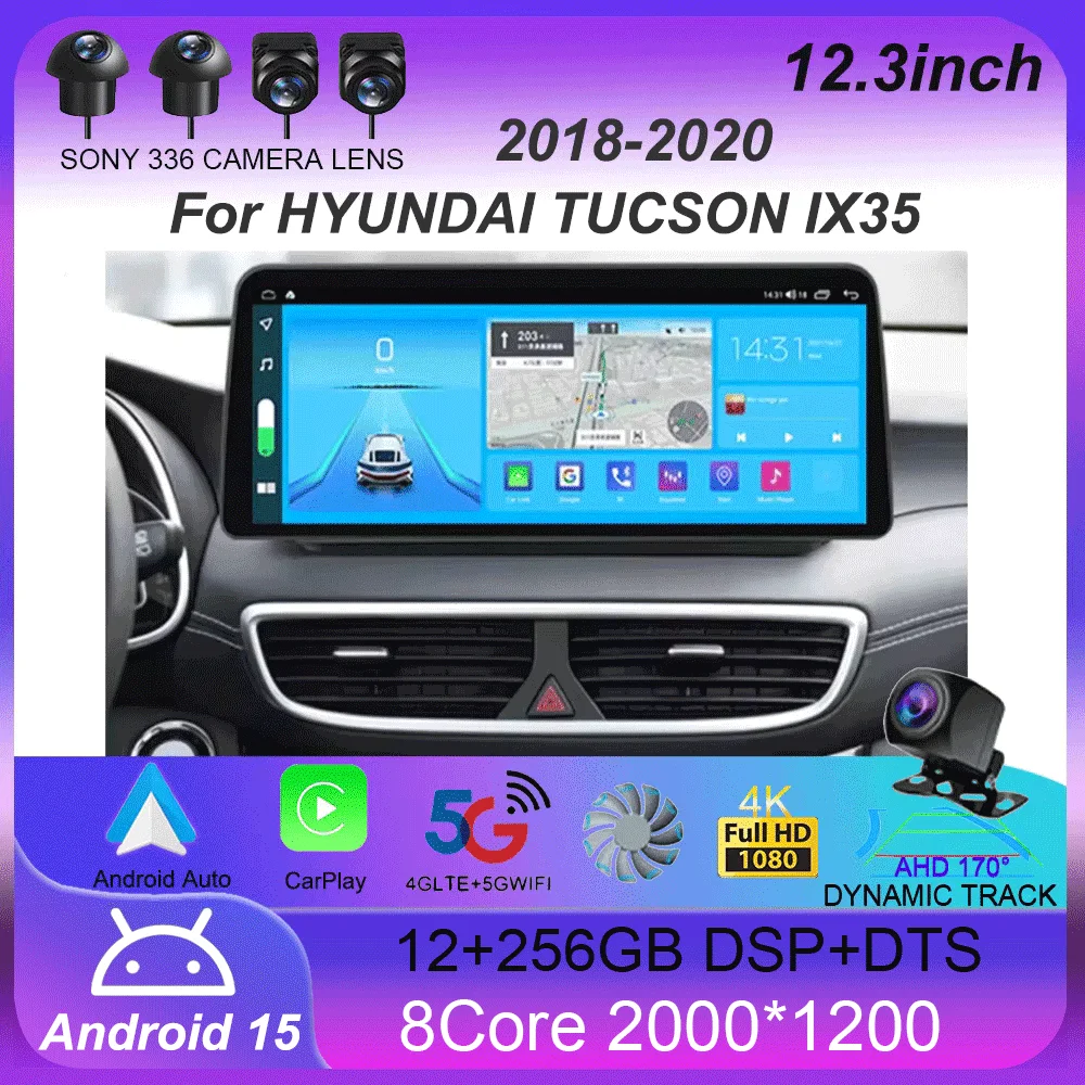 

android 15 12.3 inch For HYUNDAI TUCSON IX35 2018 2019 2020 Multimedia Stereo Car DVD Player Navigation GPS Radio