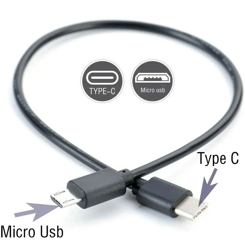 Type C to Micro USB Male Sync Charge OTG CHARGER Cable Cord Adapter For Phone Huawei Samsung Usbc Wire