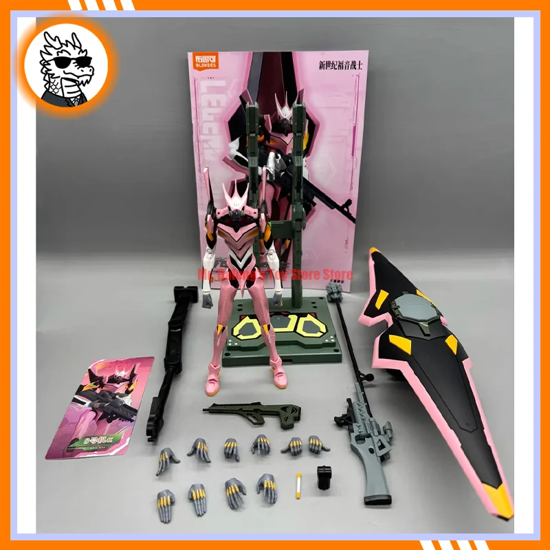 Blokees Neon Genesis Evangelion Eva 01 Unidad 08α Figura de Acción Articulada con Accesorios Completos, Modelo de Anime para Coleccionistas