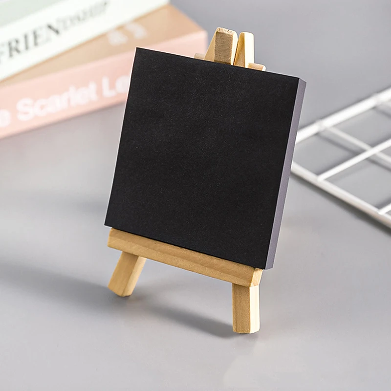 50 Sheets Black Color Sticky Notes Self Adhesive Memo Pad Sticky Paper Bookmark Point Gift Card Creative Stationery 76*76cm