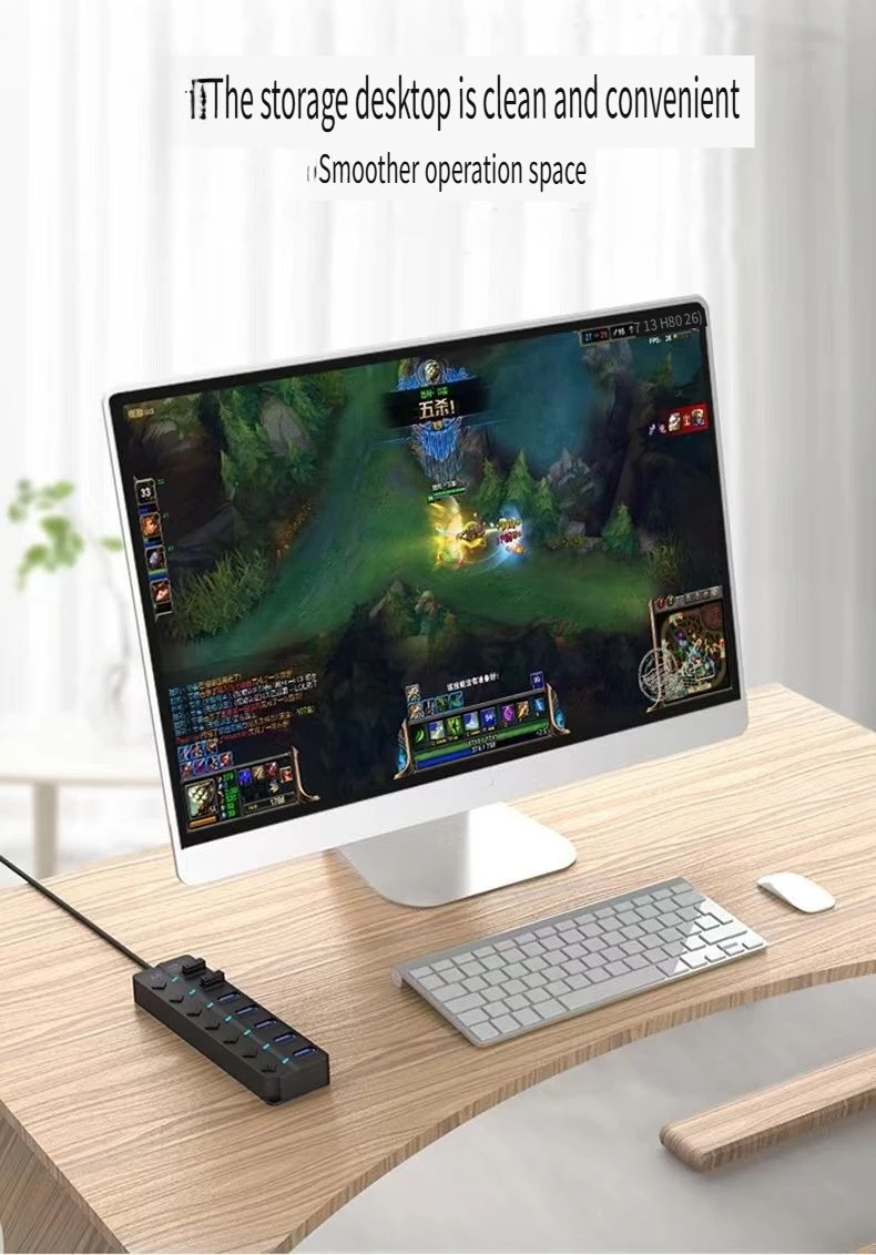 محور USB3.0، محطة إرساء usbhub، كمبيوتر محمول مكتبي مدمج، مقسم متعدد الواجهات بسبعة منافذ #5