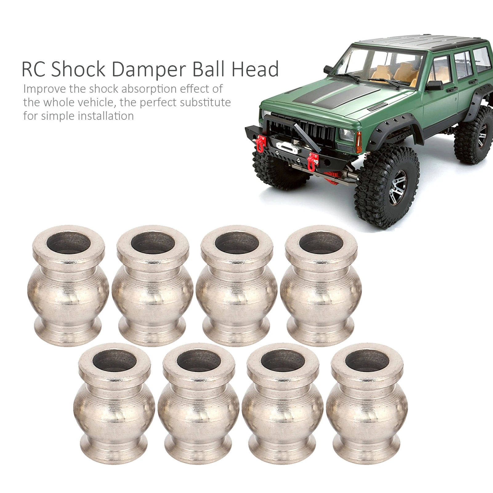 8Pcs RC Shock Absorbers Ball Head for Hpi/Hsp/Losi/Axial/Tamiya/Redcat/Himoto/Kyosho