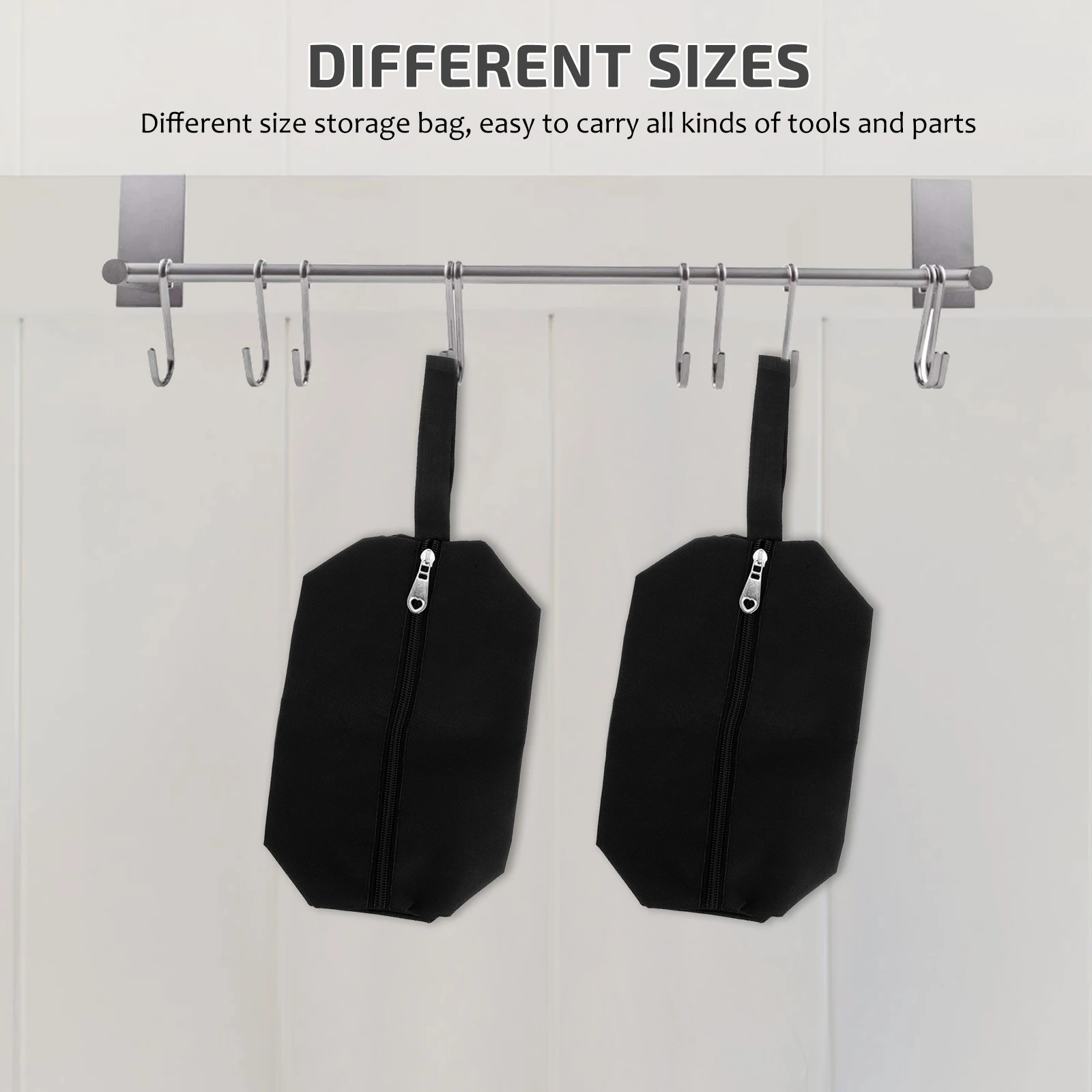 

2 Pcs Hardware Kit Tool Bags Durable Multifunctional Pouches Organizer Zipper Storage Tools Sundries Holders Oxford Cloth