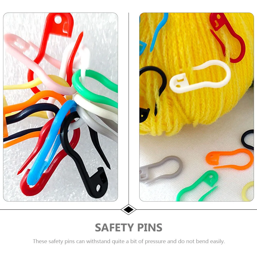 

400Pcs Small Gourd Safety Pins Plastic DIY Clothes Accessories Sweater Safety Pin Multifunctional Clothing Clips