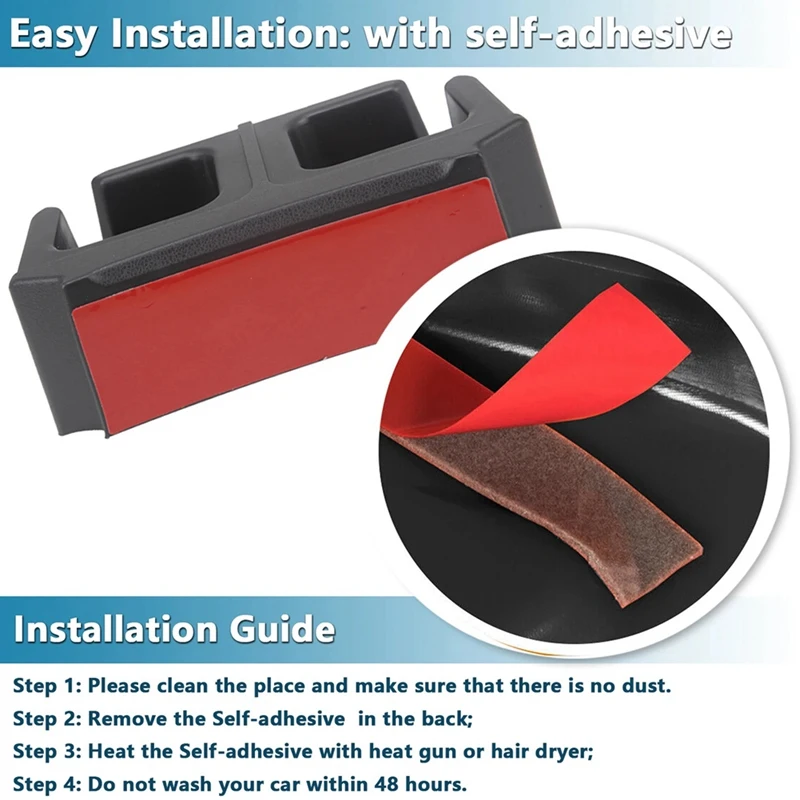 حامل أكواب ماء خلفي للسيارة ، حامل مشروبات ، صندوق تخزين لفورد برونكو 2021-2023 ، قطع غيار ملحقات #2