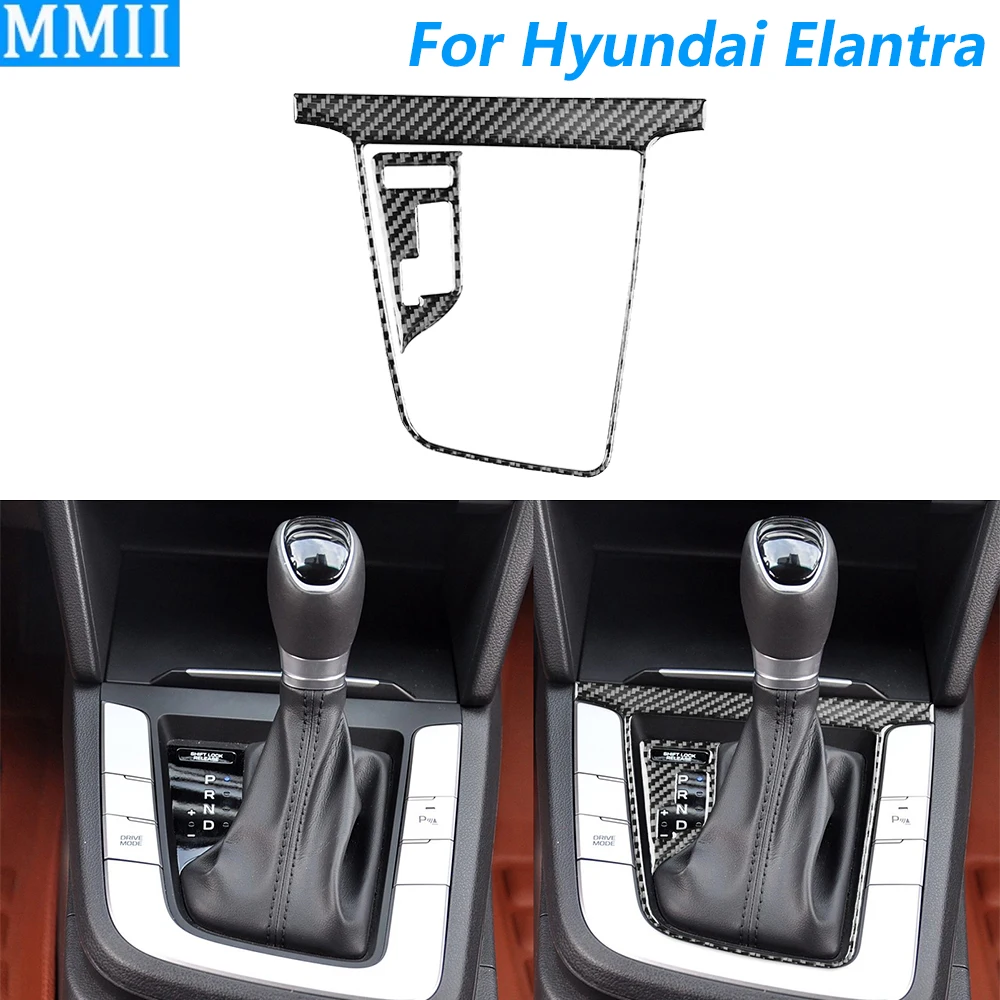 

Для Hyundai Elantra PHEV 2017-2020 углеродное волокно центральная панель управления переключением передач рамка крышка автомобильные аксессуары декоративная наклейка
