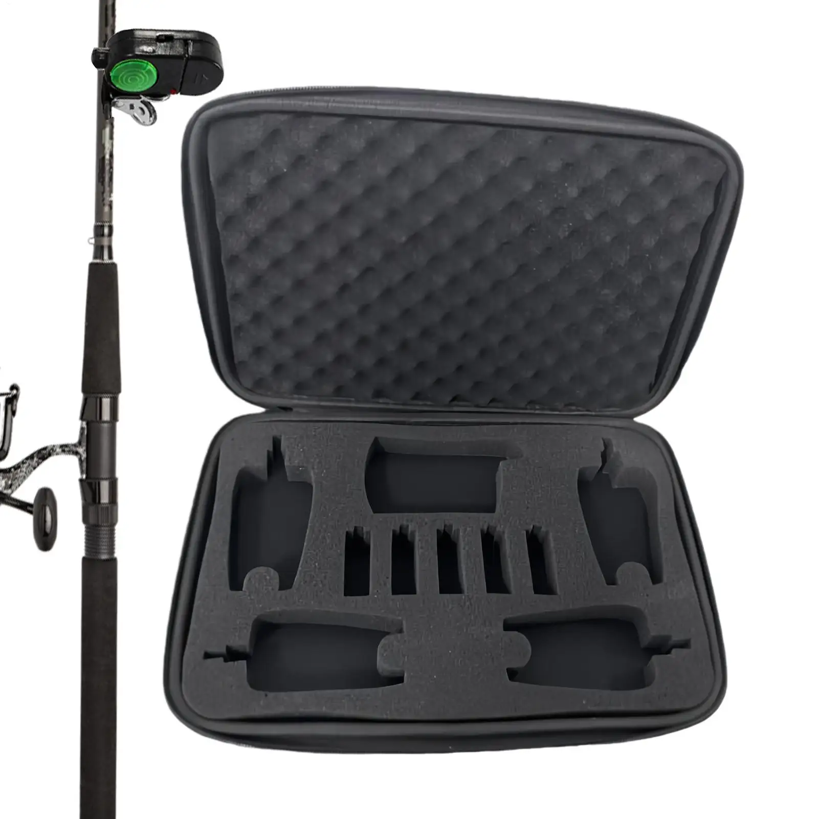 

Fishing Alarm Tool Box Shockproof Organizer Bag Storage Box For Outdoor Saltwater Freshwater River Lake Pond Vacation Family