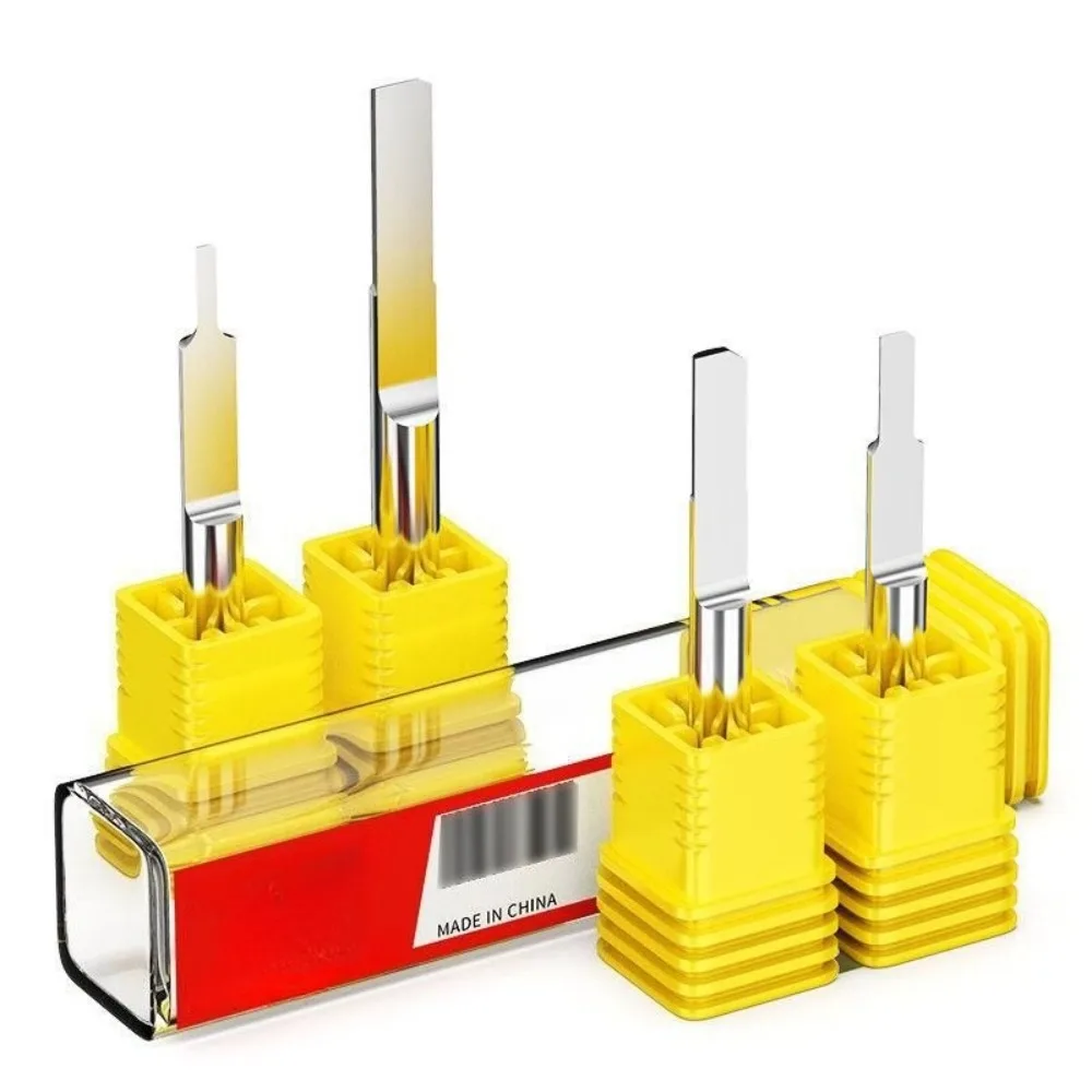 Engraving machine single edge column knife 3.175 handle wood cutting and engraving flat bottom column knife