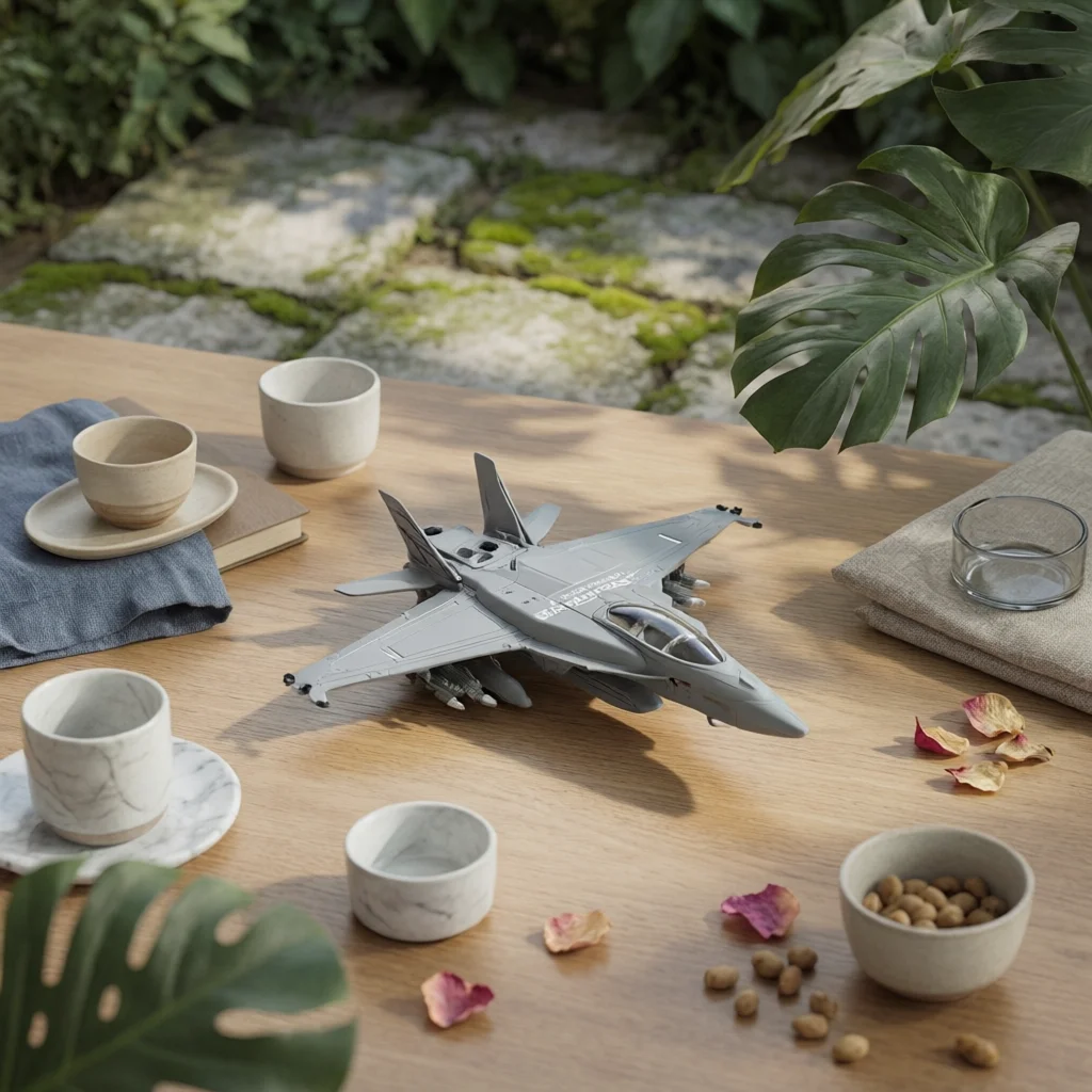 F/A-18 Model Static F-18 Model Compact Premium for Collectors, Office, Bookshelf