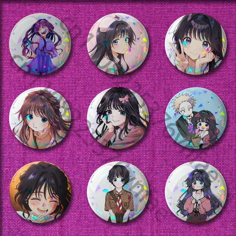 

Kaoruko Waguri Hana wa Rin to Saku Badges Badge 32mm 25mm 44mm 75mm 58mm Round Pin Brooch Souvenir Cosplay Gift Decorations