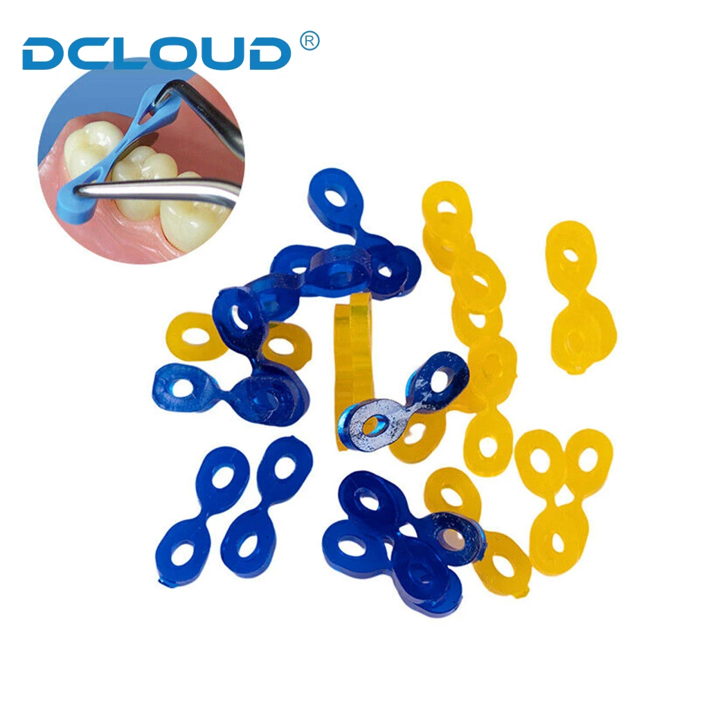 60Pcs/Box Dental Elastic Fixing Wedges Matrix Matrices Dam Teeth Interdental Wedge Sectional Contoured Dentistry Accessories