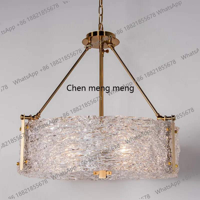 

American light luxury handmade glass living room light creative simple modern master bedroom dining room chandelier