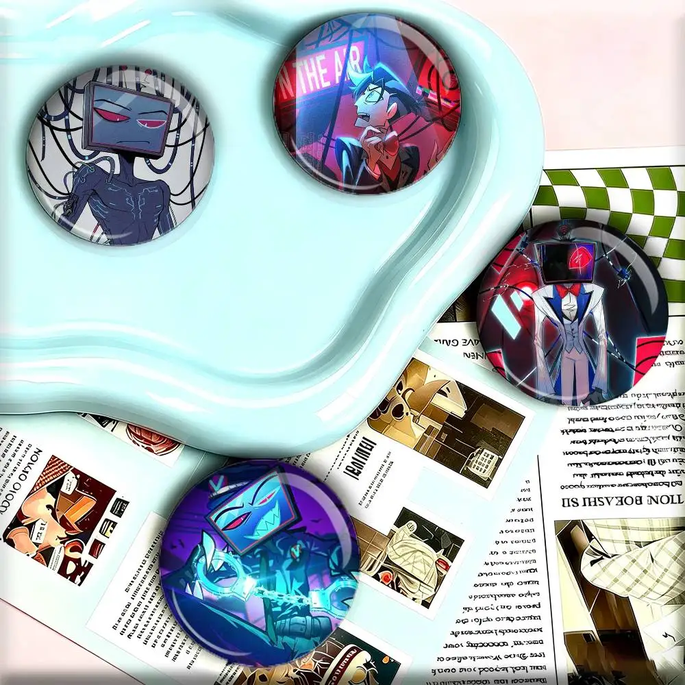 VOX Trust Us H-HazbinS 25 32 44 58 75mm Badges Personalized Round Brooches Pins Accessory Gift
