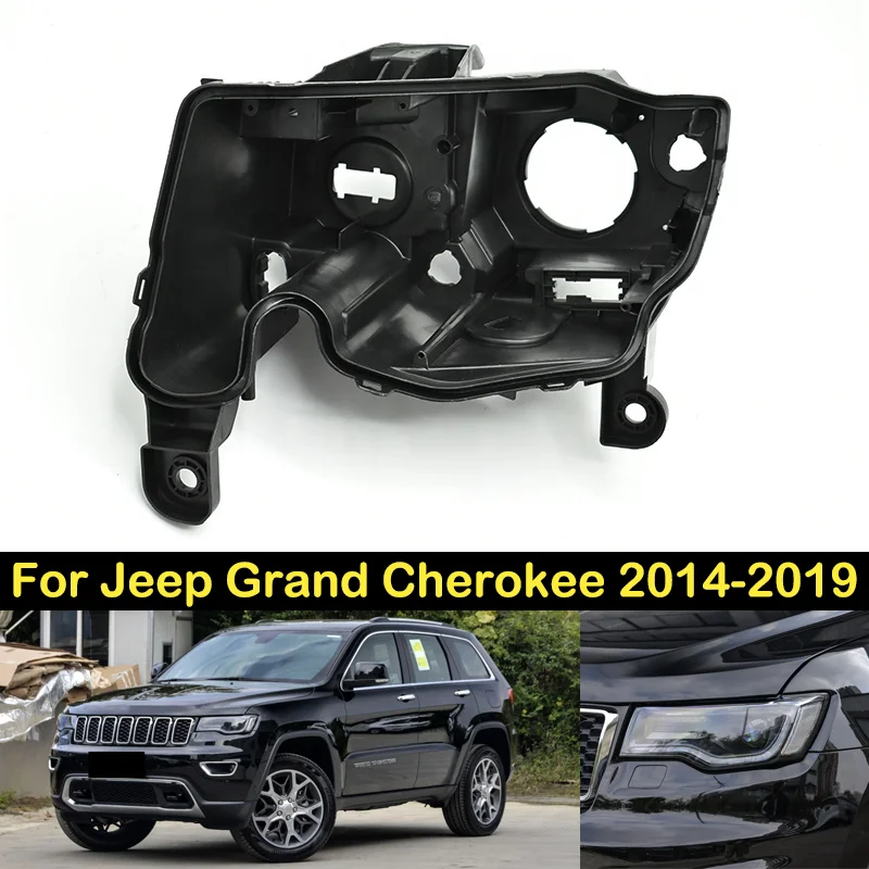 DECHO Front Headlight Base Cover For Jeep Grand Cherokee 2014 2015 2016-2019 Head Light Back Lid Head Lamp Back House Rear Shell